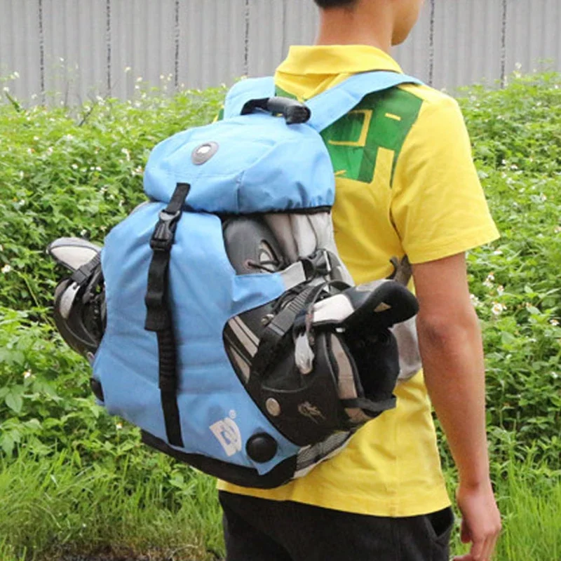 Roller Skates Backpack Men Women Inline Skates Skating Shoes Boots Carry Bag Kid Ice Skates Storage Knapsack Outdoor Sports Bags 4