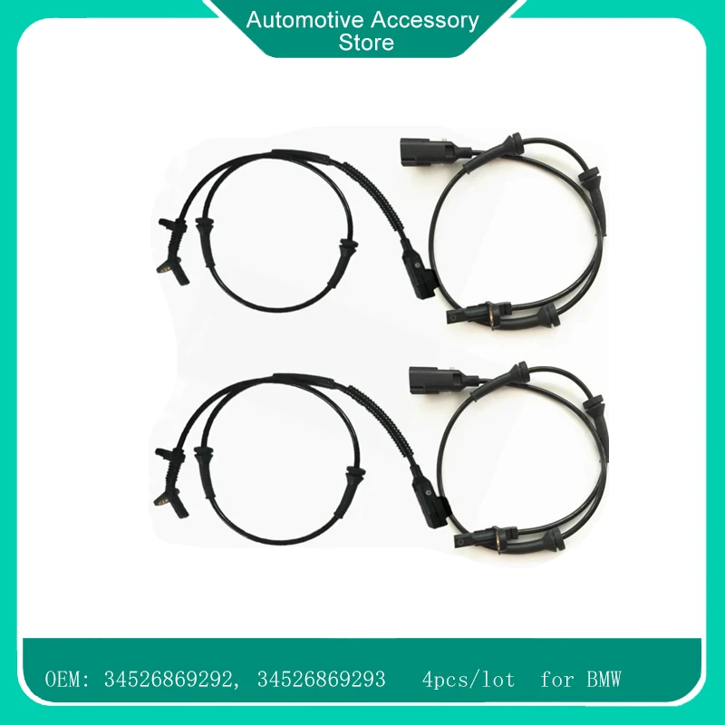

34526869292 34526869293 Car Accessories Set of 4PCS Front Rear ABS Wheel Speed Sensor For BMW X3 F25 X4 F26
