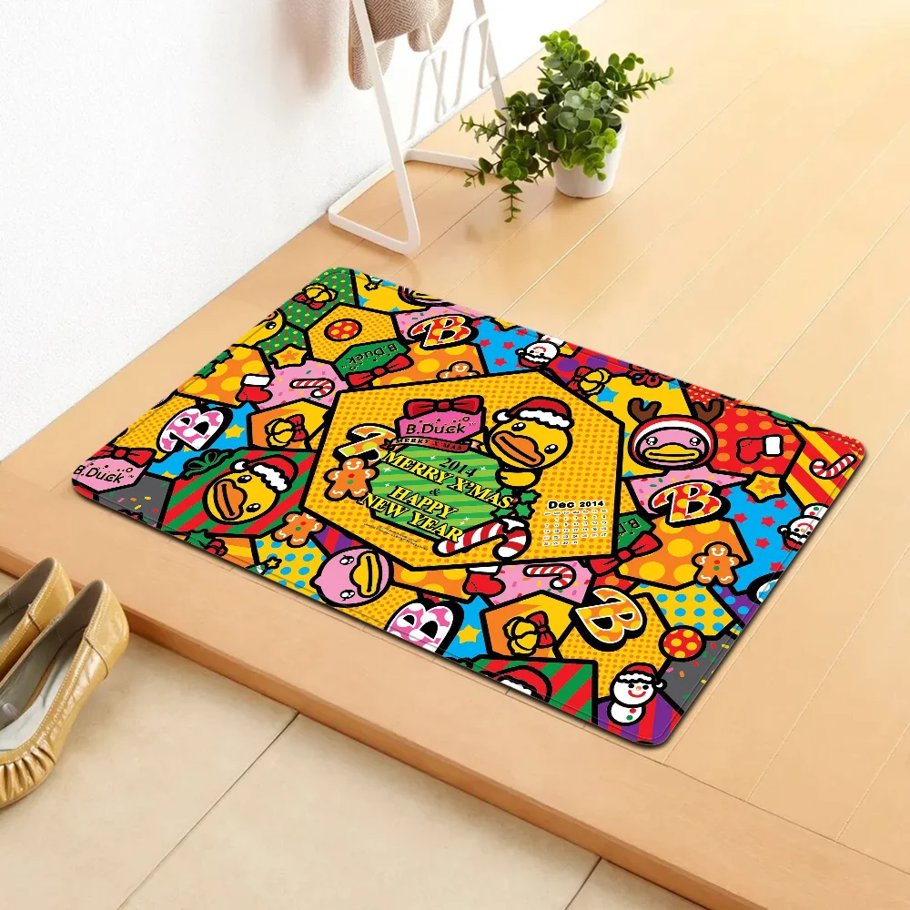 Kwaii Yellow Duck Long Rugs Cheaper Anti-slip Modern Living Room Balcony Printed Bedside Area Rugs 4