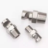 1/8" 1/4" 3/8" 1/2" 3/4"Deflected wide-angle flat fan nozzle BSP Male Stainless Steel Sprinkler for Dust Removal Cleaning Cooler 2