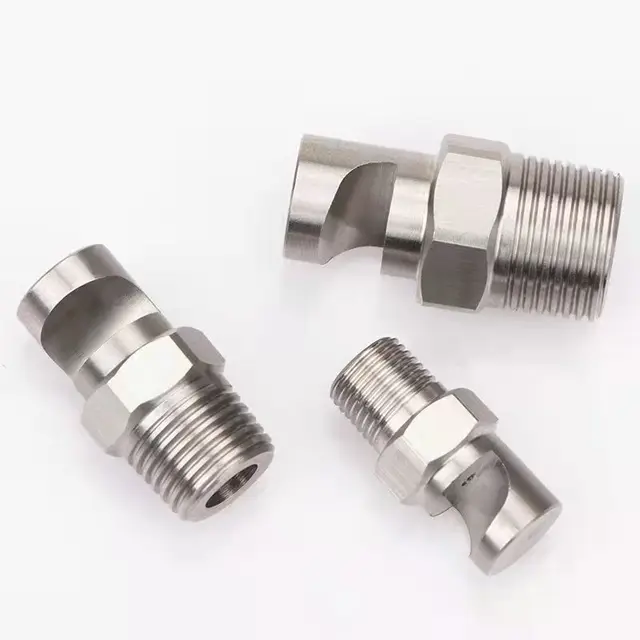 1/8 "1/4" 3/8 "1/2" 3/4 "Elhajolt Széles Látószögű Lapos Ventilátor Fúvóka Bsp Hím Rozsdamentes Acél Sprinkler A Por Eltávolításához. Tisztító Hűtő - Image 2
