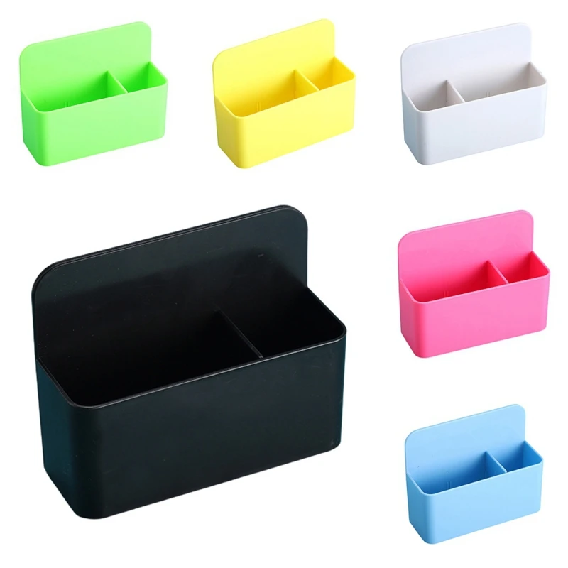 Candy Color Magnetic Storage Box Plastic Whiteboard Marker Pen Pencil Holder Refrigerator Container Home Office Desk Organizer