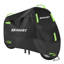 Waterproof Outdoor Motorcycle and Scooter UV Protection Rain Cover - XXL XL  200cm (Black)