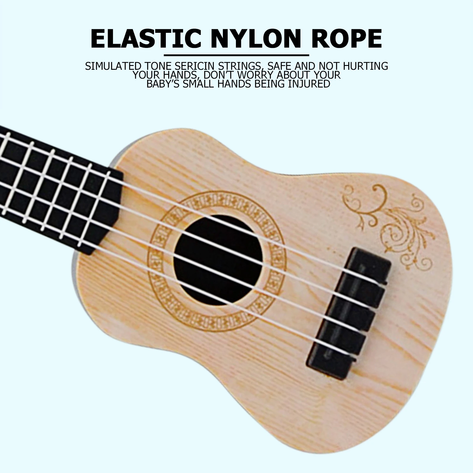 Kids Classical Ukulele Guitar Toy Lightweight Early Education Adjustable for Children Holiday Gifts