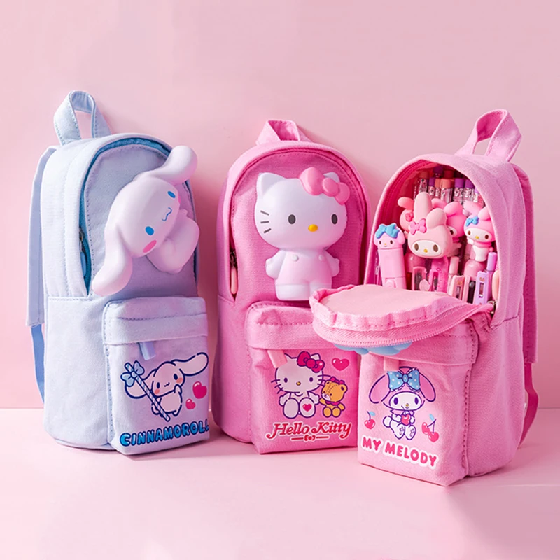 Sanrio Pencil Case Kawaii Hello Kitty Cinnamoroll My Melody Pencils Bag
