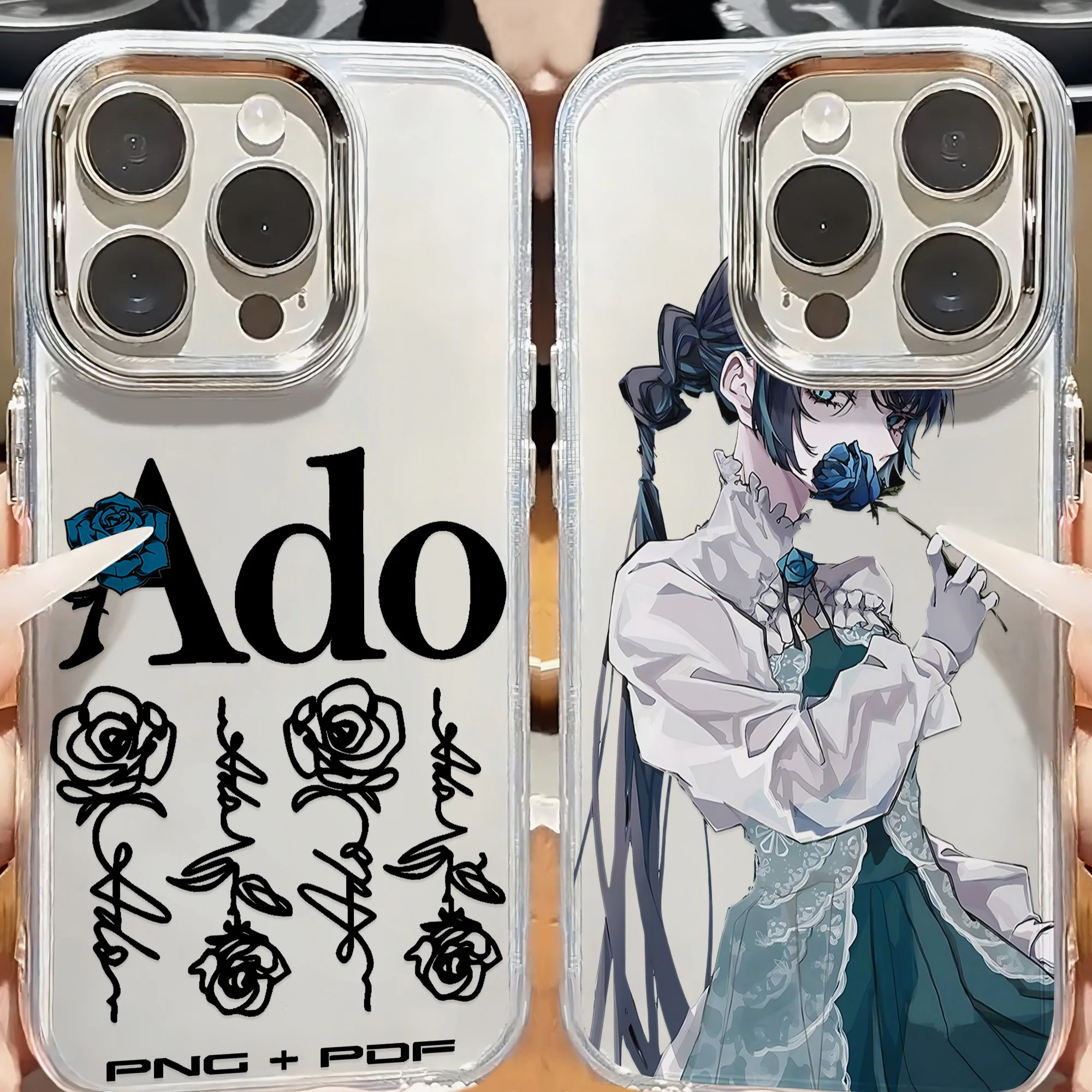 Anime Ado Kyogens Uta Transparent Soft Silicone TPU Phone Case