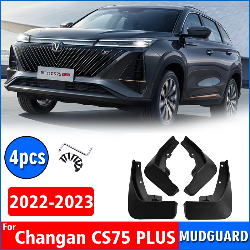 

Front Rear 4pcs FOR Changan CS75 PLUS Mudguards Fender Mudflaps Car Accessories Mud Flap Guards Splash Mudguard 2022 2023