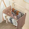 1/2Pc 50 Clips Square Stainless Steel Windproof Clothespin Laundry Hanger Home Storage Bra Sock Towel Hook Clothes Rack Dryer 6