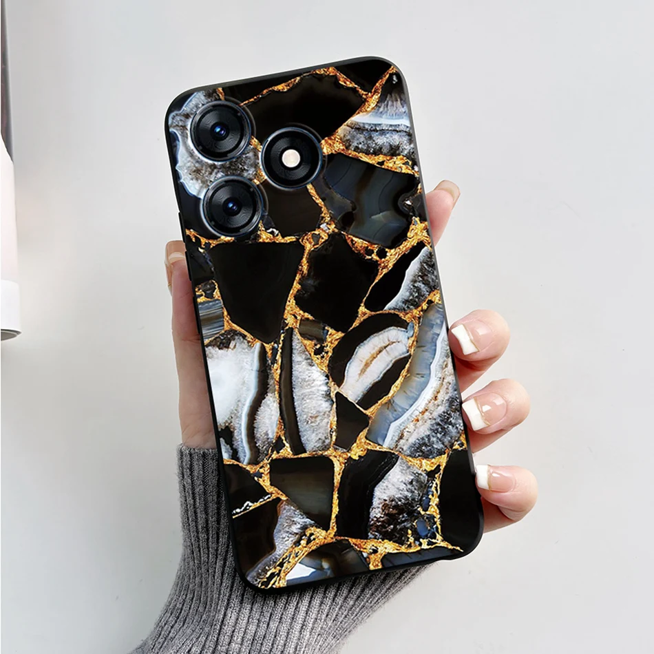 Fashion Marble Silicone Black Soft Phone Case - 2023 Edition