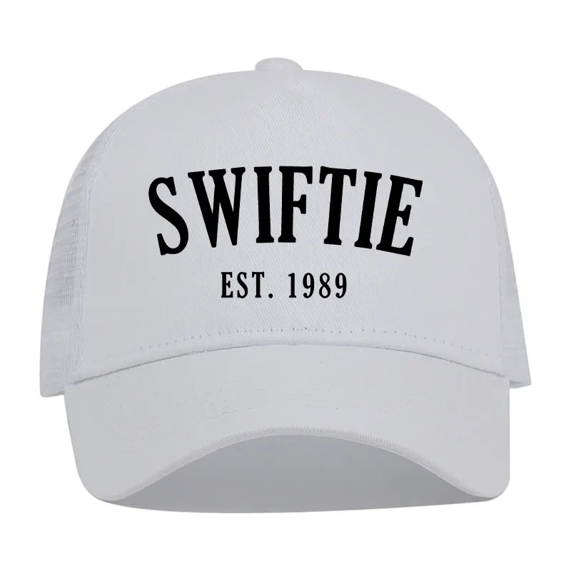 

SWIFTIE EST.1989 Mesh Trucker Caps Woman Man Daily Sun Beach Ball Cap Unisex Adult Sports Travel Snapback Cap Man Baseball Cap