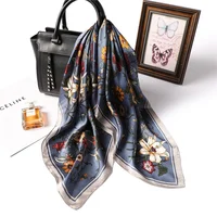 Luxury New Printed Scarves Women's Silk Scarf Spring and Summer Floral Decorations Small Neckties Hairbands Bags Wholesale - Image 4