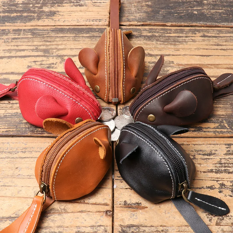 Porte-monnaie Vintage En Cuir Marron - Fabrication Anglaise Années 60 - Fermeture à Onglet