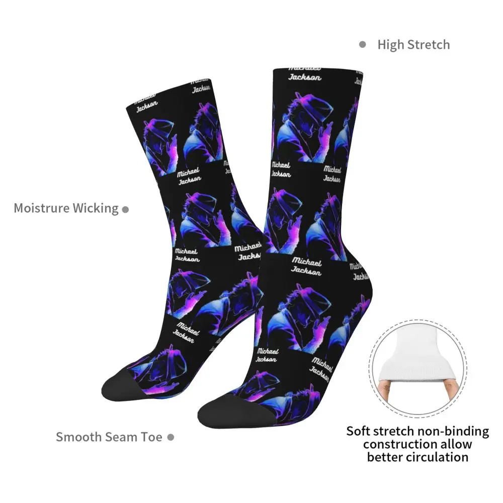 Michael 1984 Grammys Jackson Pop Art Portrait Socks Harajuku Stockings All Season Long Socks Accessories for Unisex Gifts