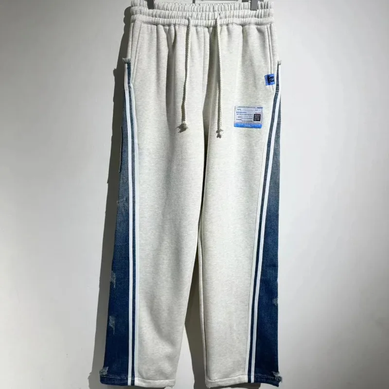 

High Street Fashion MMY Denim Patchwork Cargo Pants Casual Vintage Sweatpants Streetwear Trousers Techwear Clothing Y2k Clothes