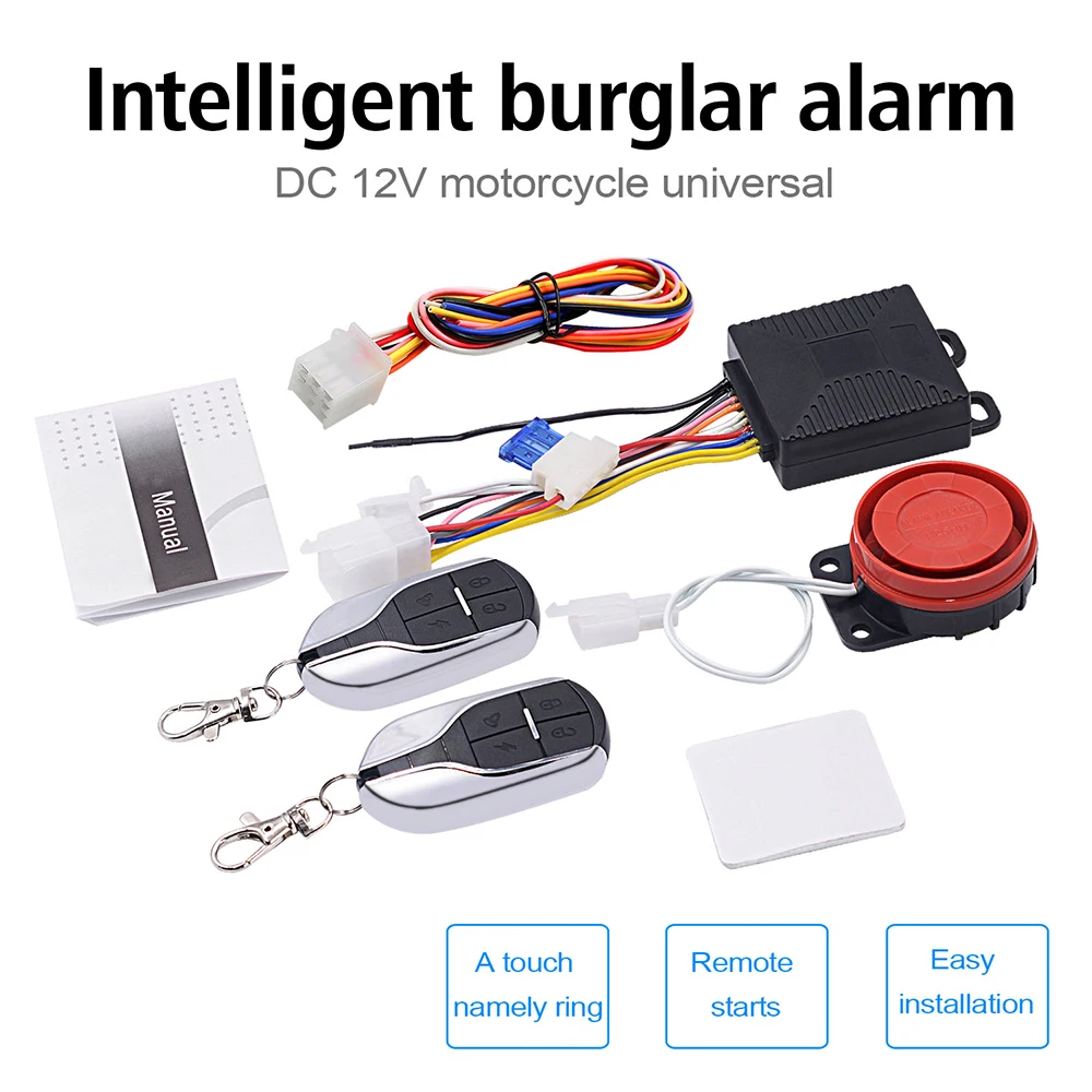 Remote Control Motorcycle Alarm Bike Alarm Wireless Anti Theft 125dB