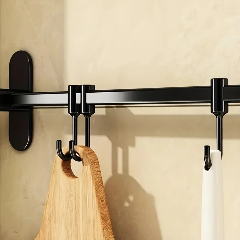 Kitchen Equipment Storage Rack Wall-Mounted Hook Rack Multi-Way Storage Kitchen Items