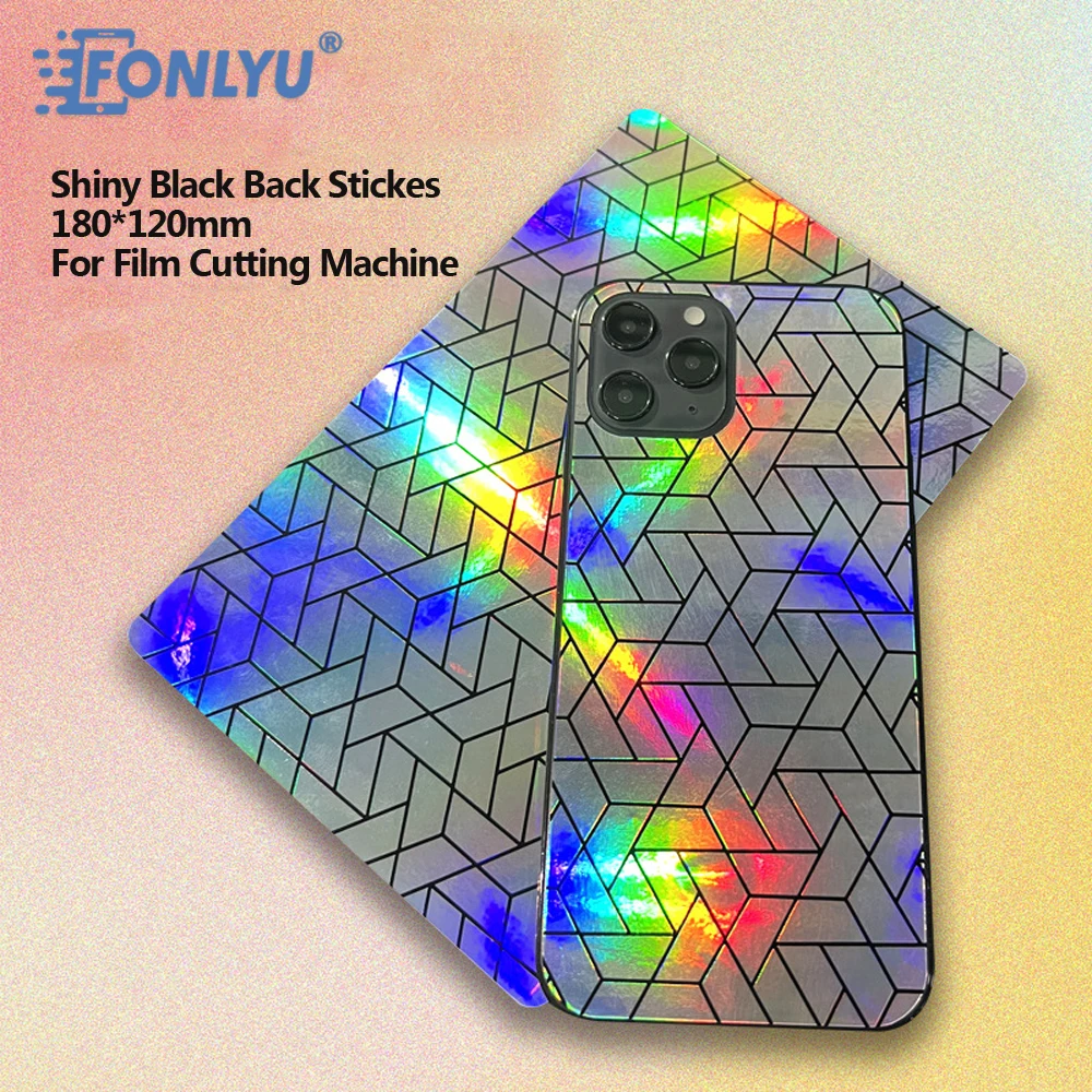 fonlyu-3d-embossed-shiny-black-back-stickers-screen-protective-film-rear-skin-membrane-phone-cover-for-hydrogel-cutting-machine