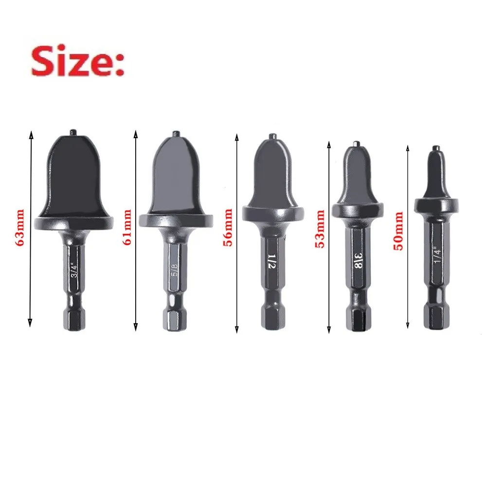 

1 Pcs Tube Expander Tool Drill Bit Set Steel With 1/4 3/8 1/2 5/8 3/4 7/8 Bit HEX Shank 6.35 Ductility Power Tool Accessories