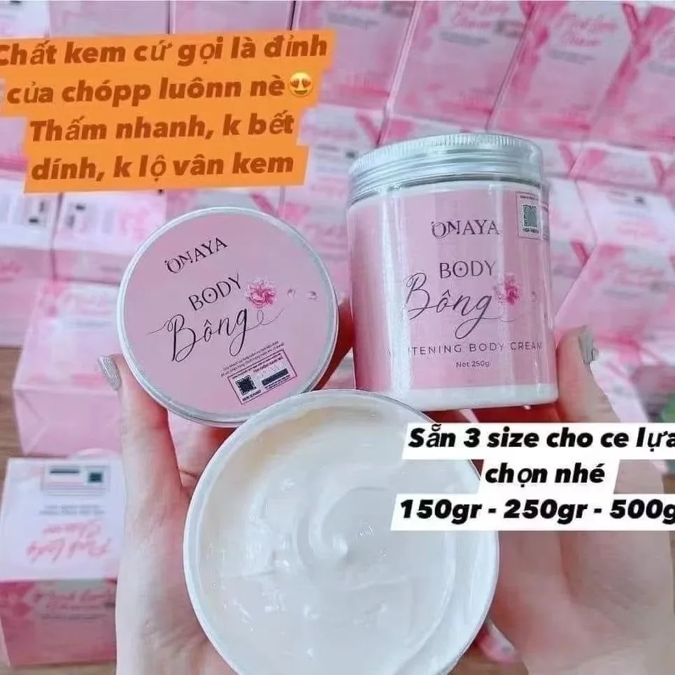 250g kem Body bong trang manh.