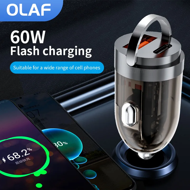 Автомобильное зарядное устройство с разъемом USB Type-C, 115/60 Вт