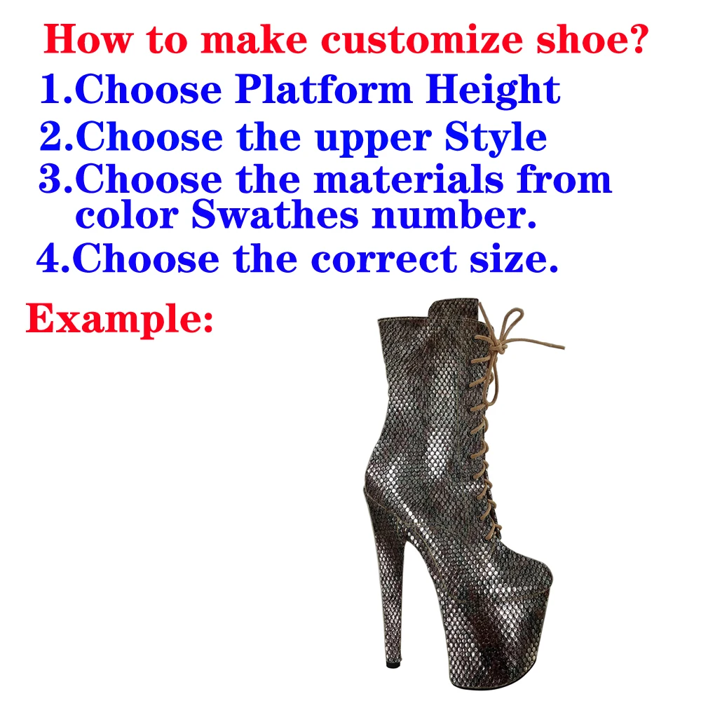 

Shinny PU--Customize Style Pole dance shoes