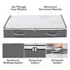 Large Capacity Under Bed Storage Bag Clear Window, Reinforced Handles Foldable Durable Closet Organizer for Blankets Clothing 6