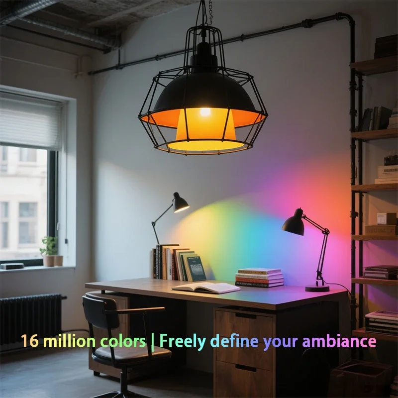 LED Bulb AC 220V E27 RGBW IR Remote Control Changeable Colorful RGB White Ampoules Spotlight