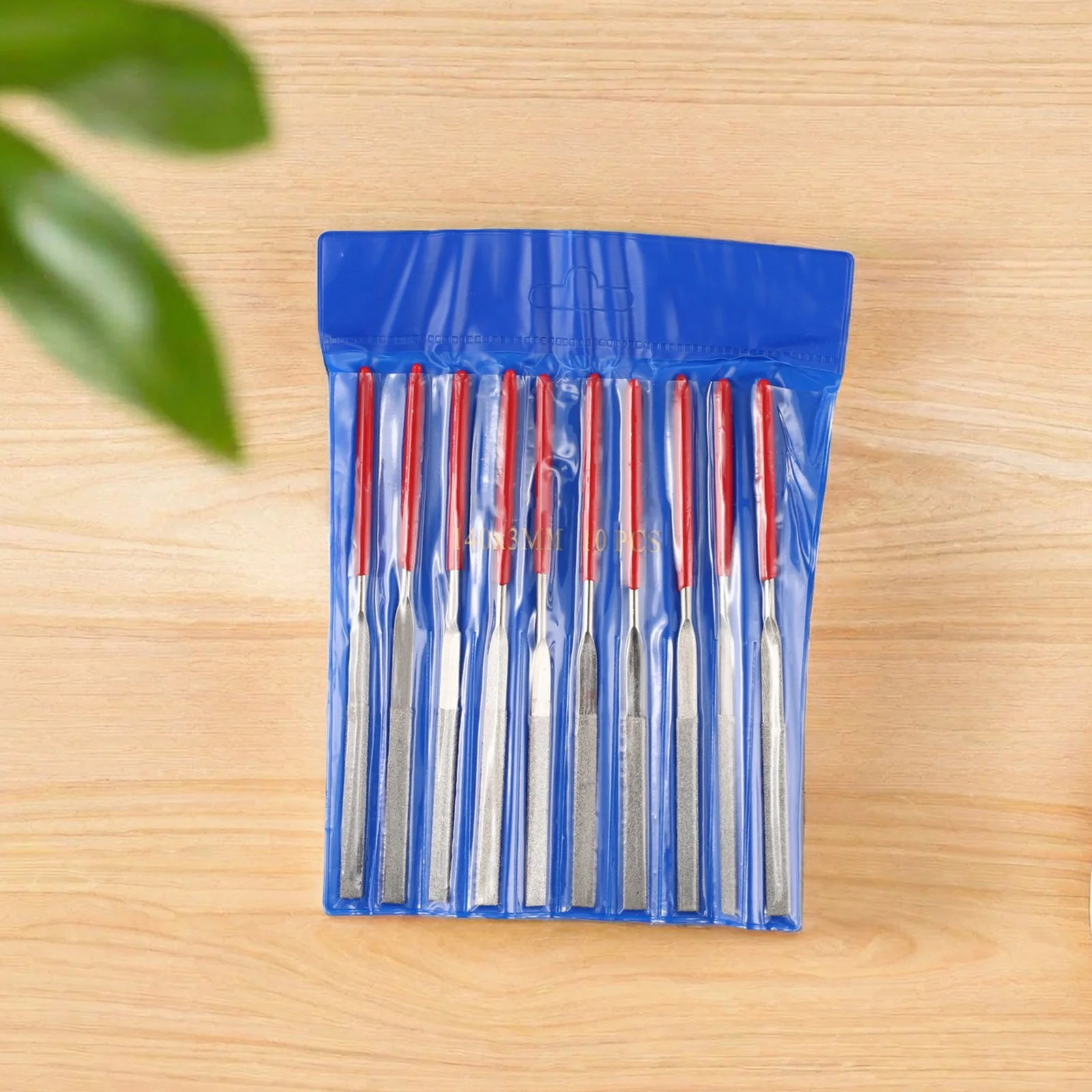 

Needle Files Set Mini Needle Files Indoor Flat Grinding Red+Silver 10 Pcs/Set Electroplated Diamond Long Service Life