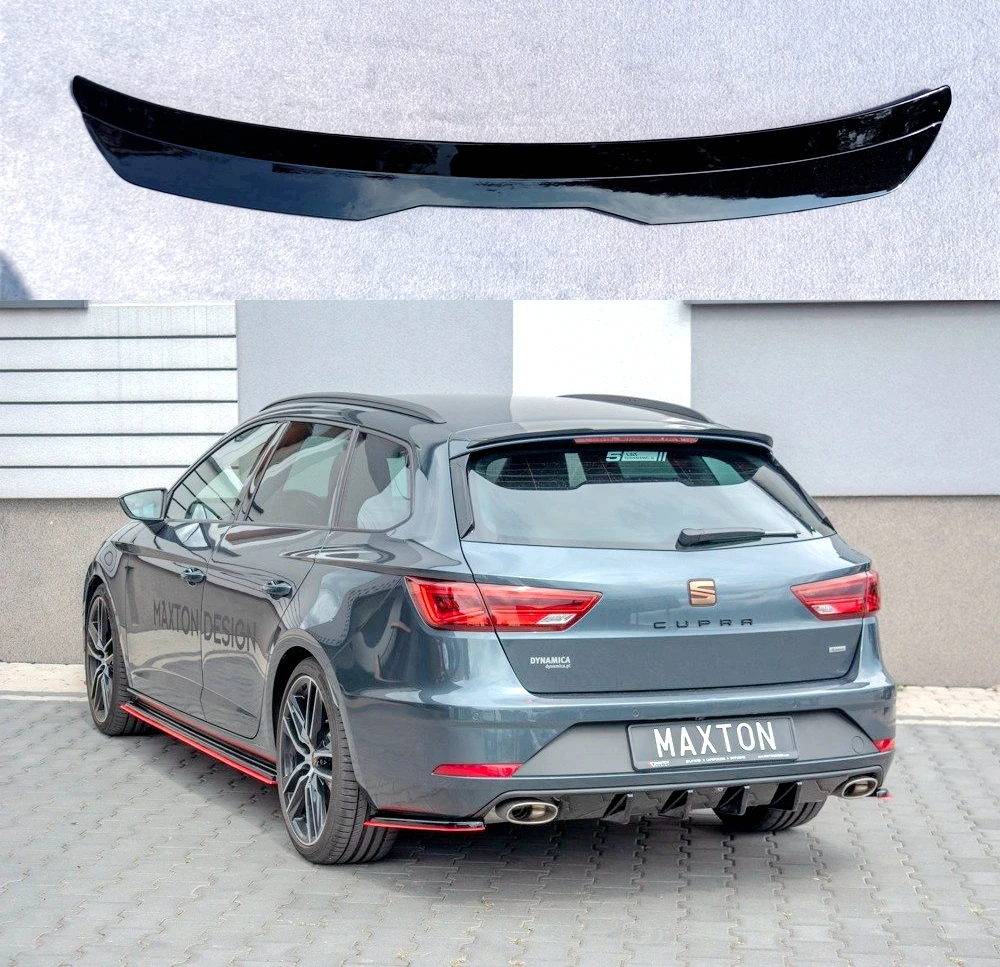 Фото Задний спойлер на крышу для Seat LEON 1P 5F MK3 ABS Автомобильная фотопроцедура для ST Cupra TGI / FR хэтчбек универсальный спойлер №2