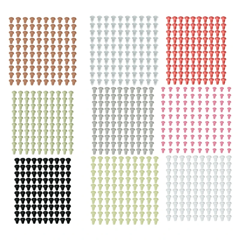 100Pcs Silicone Cabinet Door Bumper Cushion Table Furniture Embedded Bumper Cushion Protective Pad Screws Hole Plugs
