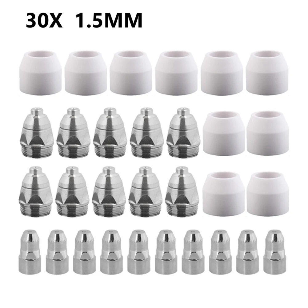 

80A Cutting Electrode Tip Cup Consumables For P-80 P80 Plasma Cutter Torch Parts Kit Hole Dia 1.5 Mm Welding Accessories
