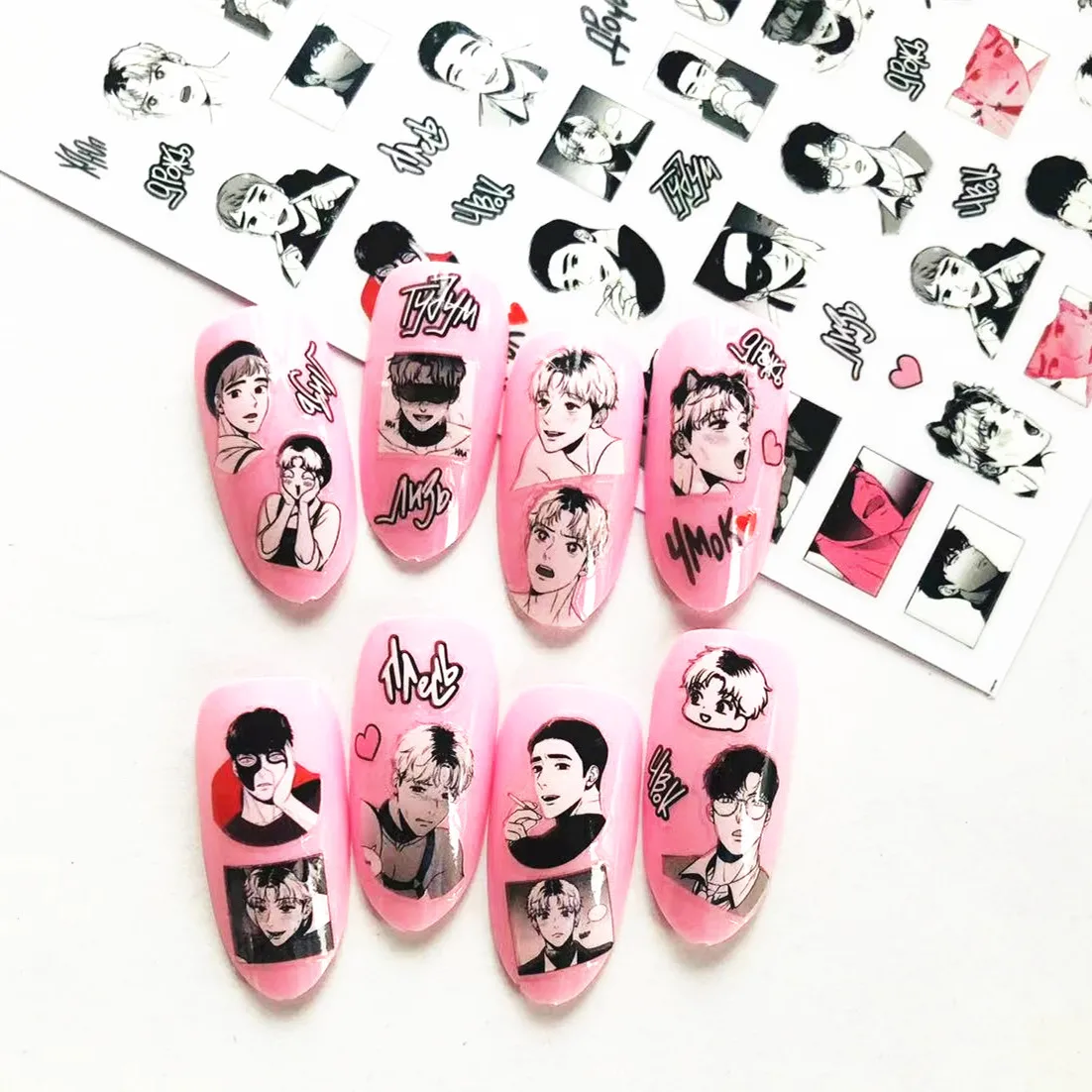 TSC-365 3d Nail Slider 3d Nail Art Stickers Decal Template Diy Nail Tool Decorations 2022 2