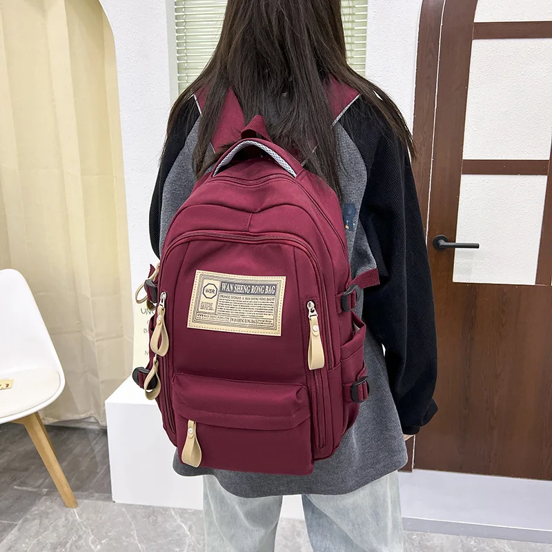 New High School Backpack Large Capacity Men's and Women's Travel Leisure Backpack Korean Version of College Student Computer Bag
