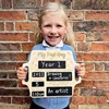 First Day of School Sign - Reusable Memory Photo Board with Handles Back to School Starting School Nursery Preschool 3