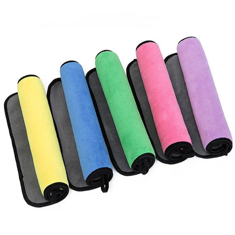 Soft Coral Fleece Pet Towel Puppy Cat Bath Absorbent Quick-Drying Bath Towels Thickened Double-Sided Cleaning Towel