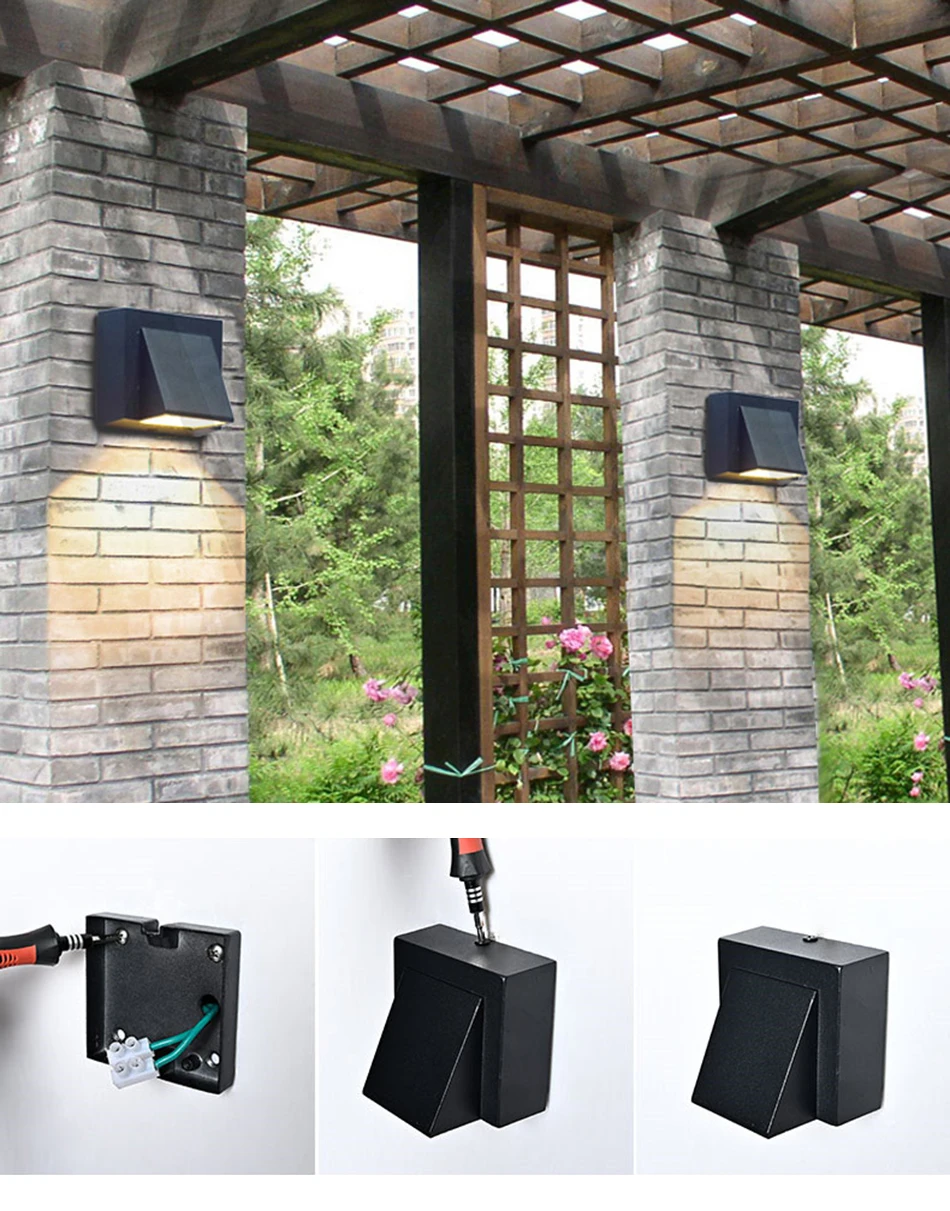 black wall lights 5W 10W Modern Simple Creative Outdoor Waterproof Wall Lamp LED Courtyard Lamps Gate Lamp Terrace Balcony Garden Wall Light wall mounted light fixture