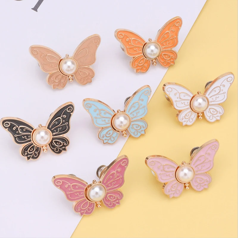 1Pair Adjustable Butterfly Waist Button for Tighting Waistline of Pants Jeans Skirts Waist Reduce Buckles No Sewing Required 2