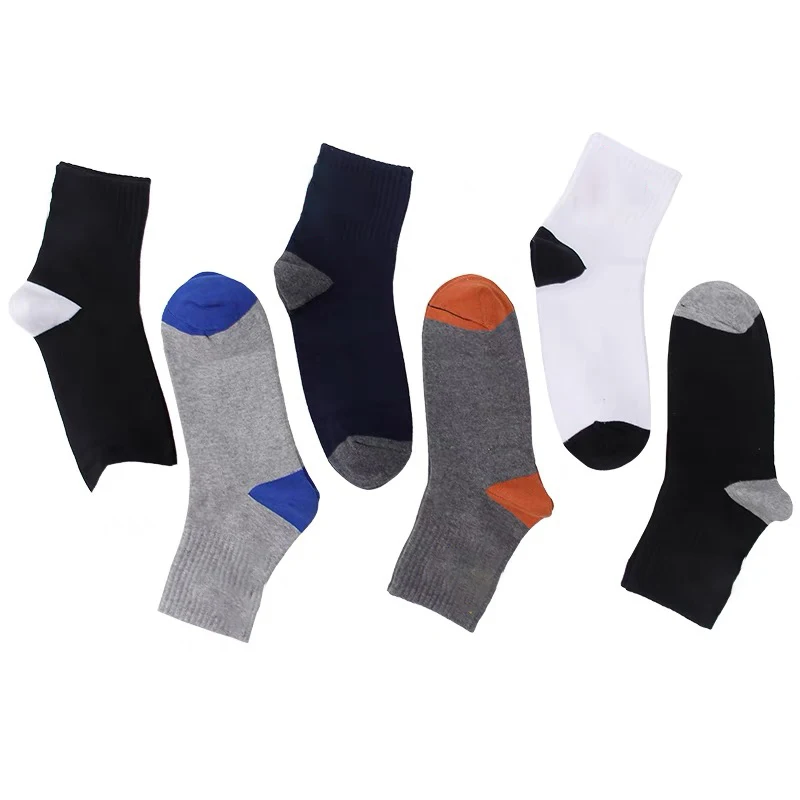 Mens Socks 6pairs Men's Cotton Sweat Absorbing Embroidered Crest Athletic Socks Ankle Socks