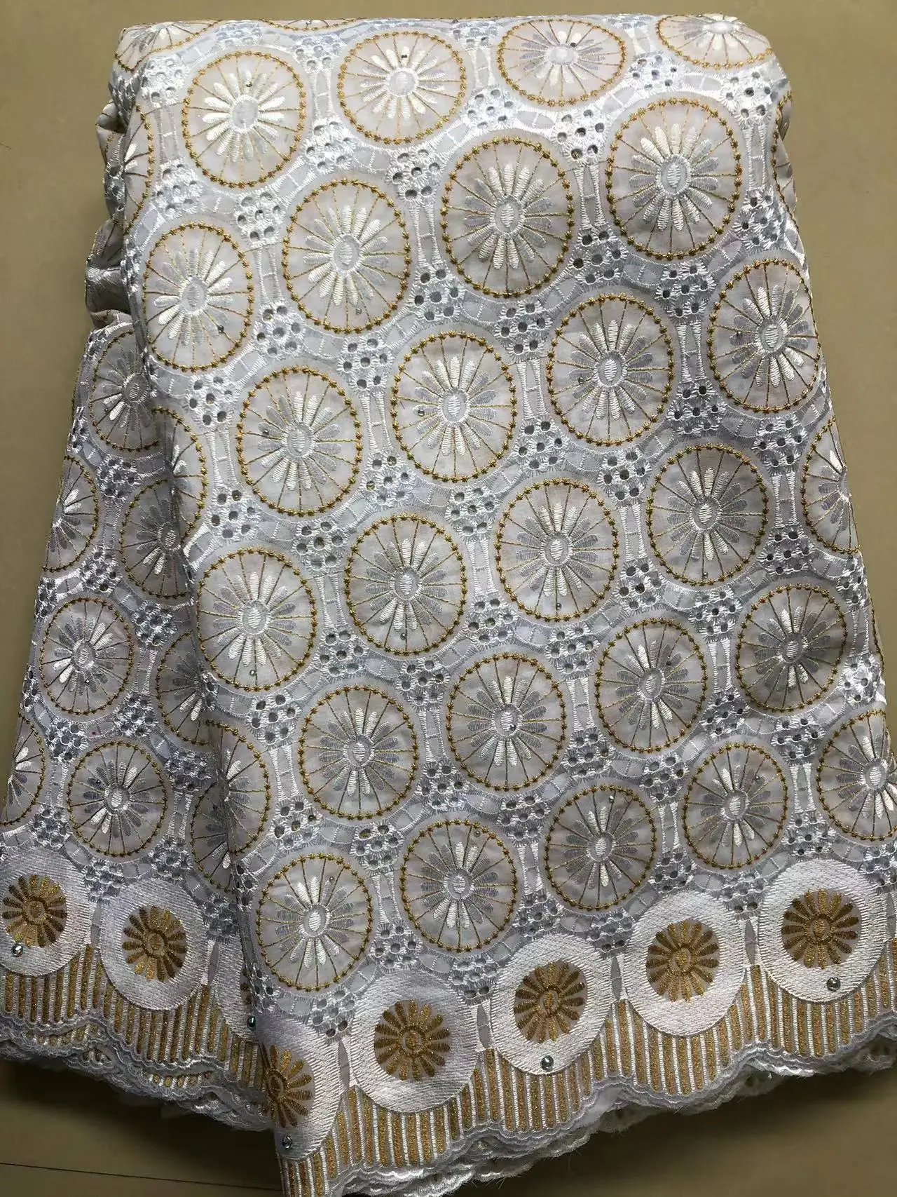African Cotton Lace Fabric 2023 High Quality Swiss Voile Lace In Switzerland With Stones Nigerian Lace Fabrics For Wedding Dress white pure cotton design swiss voile lace in switzerland with stones african dry lace fabric high quality nigerian for wedding