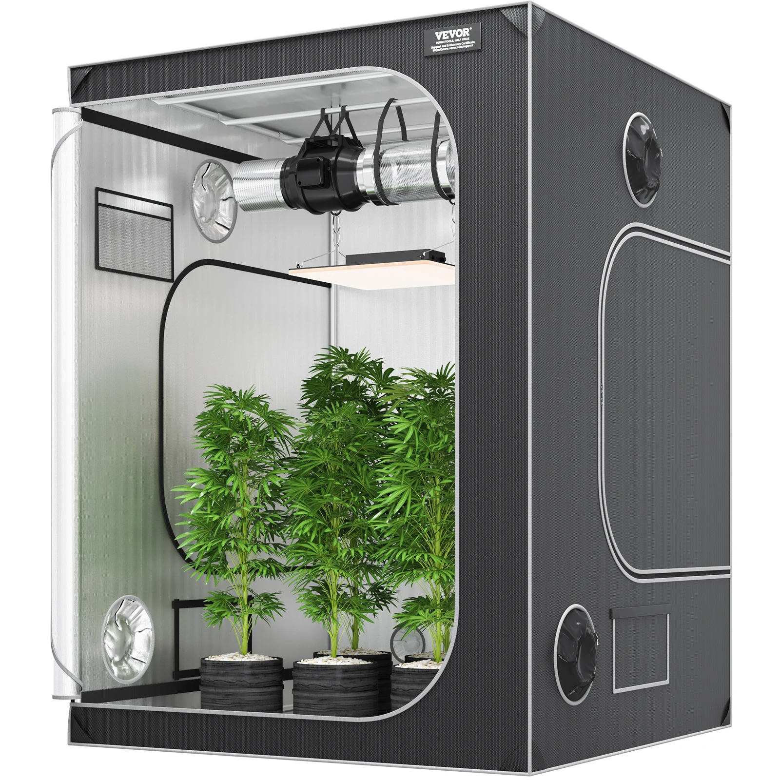 5x5 Grow Tent High Reflective 2000D Mylar Hydroponic Growing Tent VEVOR grow tent