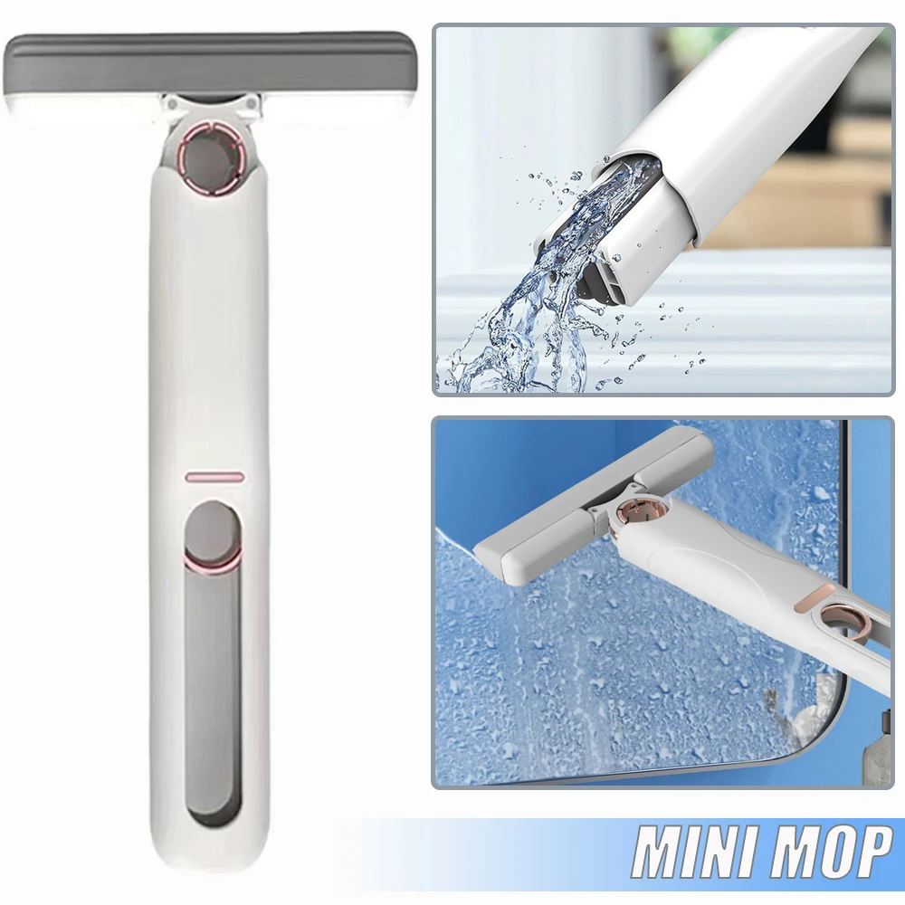 

Mini Portable Squeeze Mop for Home Kitchen Car Cleaning Desk Cleaner Window Glass Sponge Cleaner Household Toilet Cleaning Tools