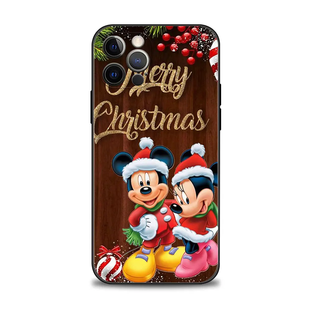thumbnail image 1 of Phone Case For Apple iPhone 14 13 12 11 Pro Max 13 12 Mini XS Max XR X 8 Plus Disney Merry Christmas Mickey Minnie, 1 of 5