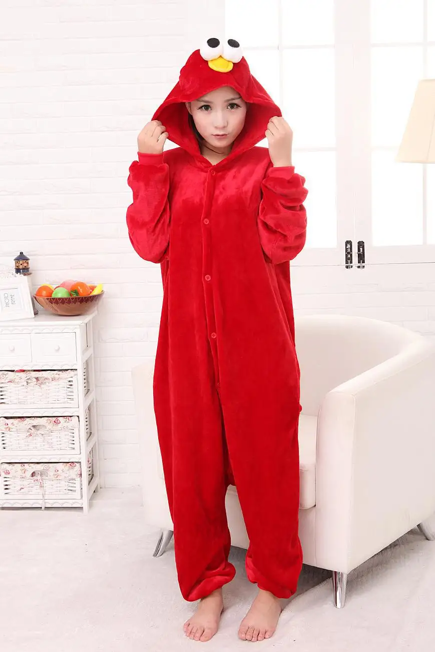 Cosplay Costumes Kigurumi Pajamas Kigurumi New Flannel Adult Cookie Monster Pajamas Disfraces For Unisex Sleepsuit Sleepwear Pyjamas Animal Onesie