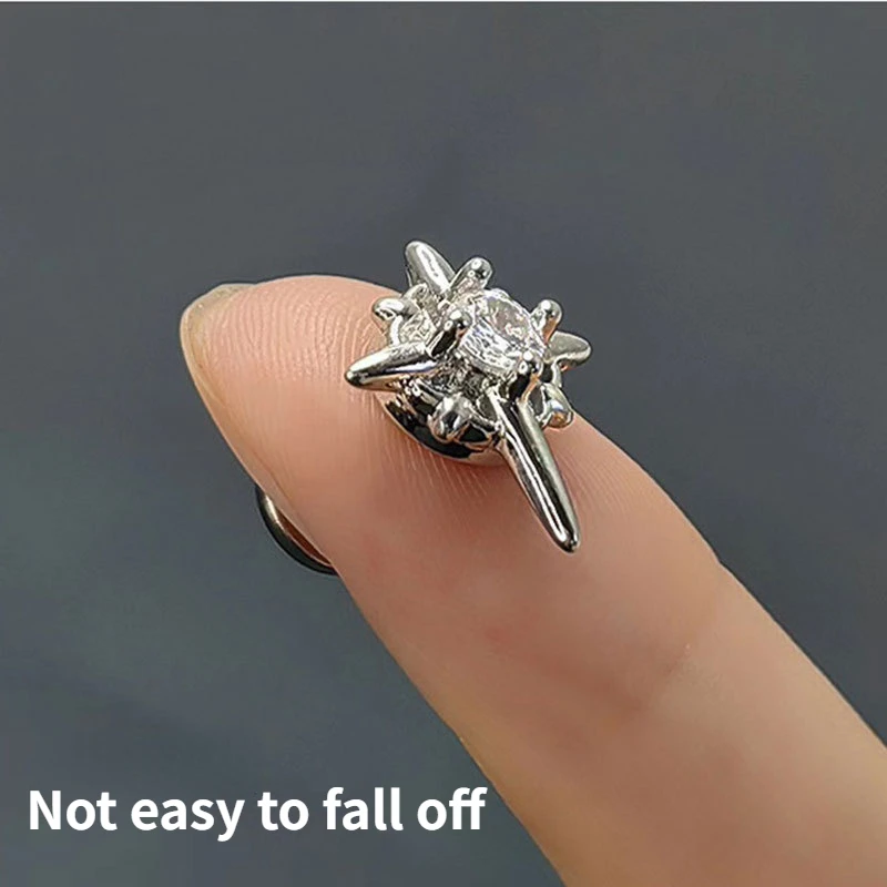 Ear clip 1 pair north star magnet for men women without ear holes