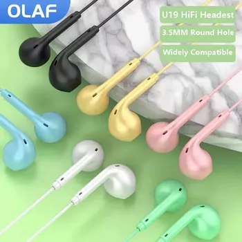 Cuffia portatile cablata Auricolare in-ear da 3,5 mm Sport Musica Auricolari Auricolari cablati vivavoce per Xiaomi Huawei Samsung