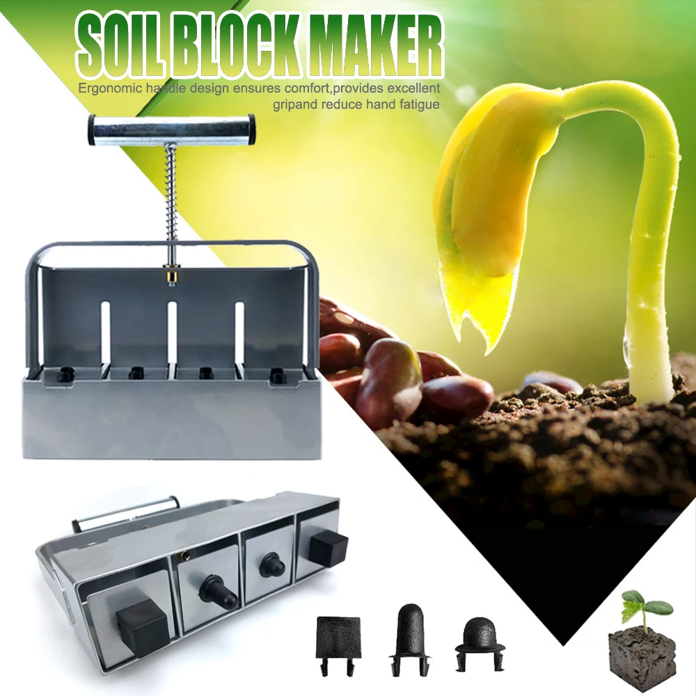 Handheld Seedling Soil Block Maker Soil Blocker 2 Inch Soils Blocking Tool Seeds StarterTools