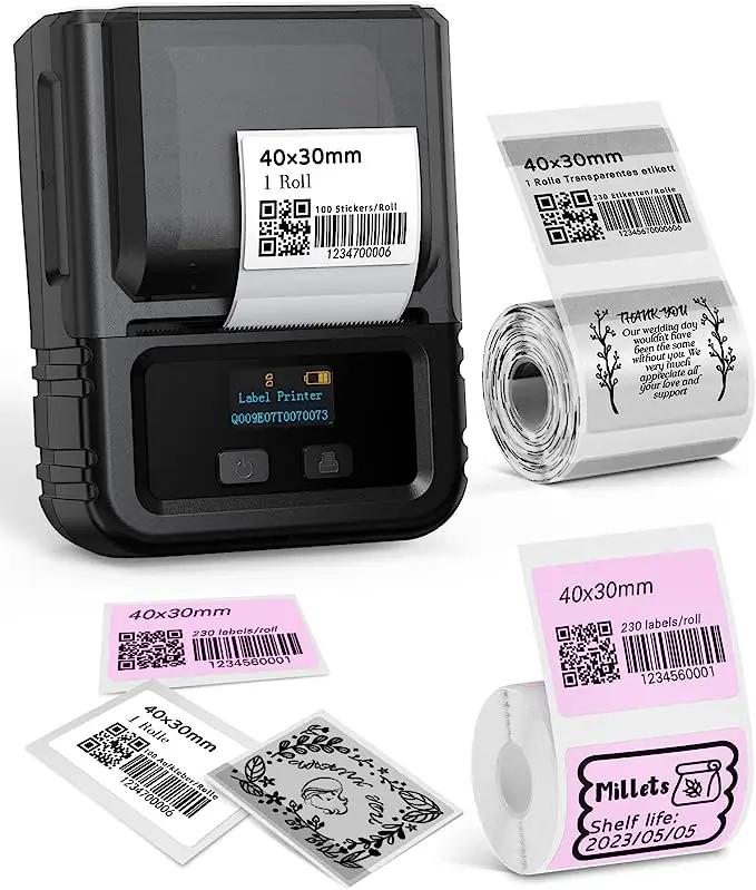 Phomemo M120 Label Maker Barcode Printer Bluetooth Thermal Label Maker