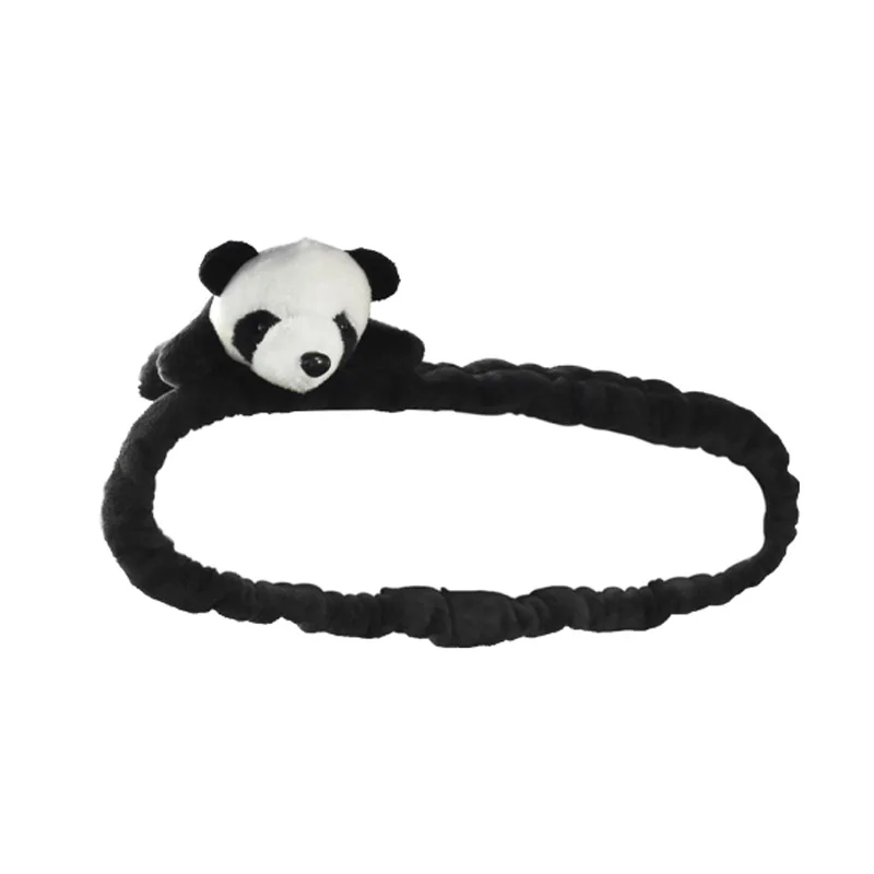 Cute Cartoon Panda Bear Car Interior Mirror Cover Stretch Plush Auto Rearview Mirror Case Decoration Accessories For Women rearview mirror cover carbon fiber mirror cover