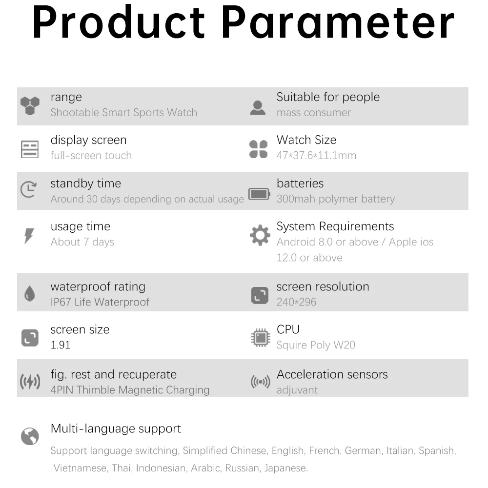 2025 New Smart Watch with Camera Dynamic Dial Bluetooth Call Photo Recording Video Recording Multi Motion Mode Android iOS Watch