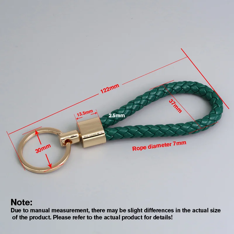 Key Chains NAVIGUIDE Men's Weaving Leather Rope Keychain